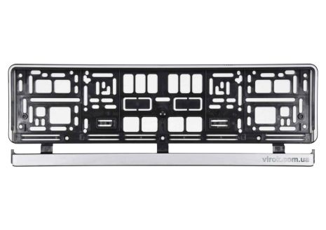 Рамка пластиковая под табличку регистрационного номера авто серебряная, 529 х 132 х 11 мм Vorel 83290