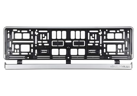 Пластиковая рамка под автономер серебряная, 529x132x11 мм, Vorel 83290
