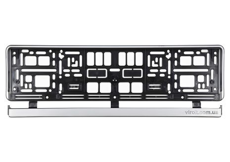 Пластиковая рамка под автономер серебряная, 529x132x11 мм, Vorel 83290
