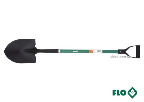 Лопата садова гостра FLO 22 x 29 x 120 см сталева з ручкою Vorel 35837