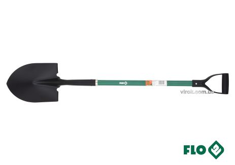 Лопата садова гостра FLO 22 x 29 x 120 см сталева з ручкою Vorel 35837