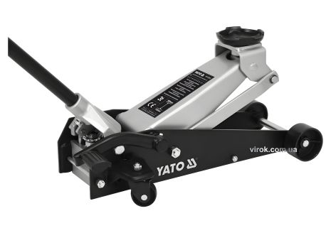Домкрат гидравлический подкатной алюминиевый низкопрофильный с рычагом быстрого подъёма 3 т Yato YT-17213 - Гидравлический домкрат Yato