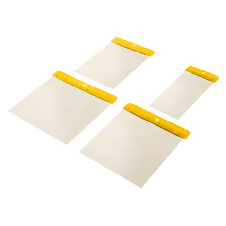 Набір шпателів малярських японських, 4 шт., нержавіюча сталь, ширина 50, 80, 100, 120 мм, Topex 18B436