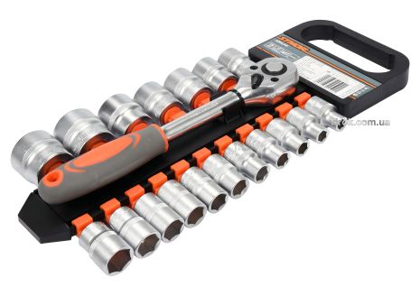 Набор торцевых головок STHOR 1/2" М8-32 мм 18 предметов, Vorel 58634 Набор торцевых головок STHOR 1/2" М8-32 мм 18 предметов, Vorel 58634