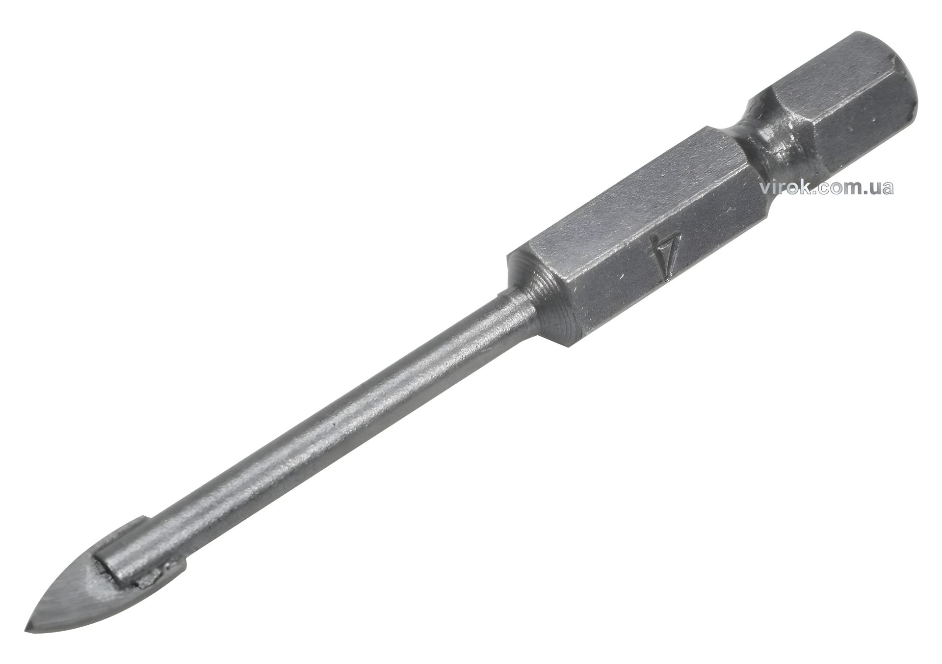 Свердло Vorel 21701 для скла та кераміки 4 x 60 мм HEX-1/4" Свердло Vorel 21701 для скла та кераміки 4 x 60 мм HEX-1/4"