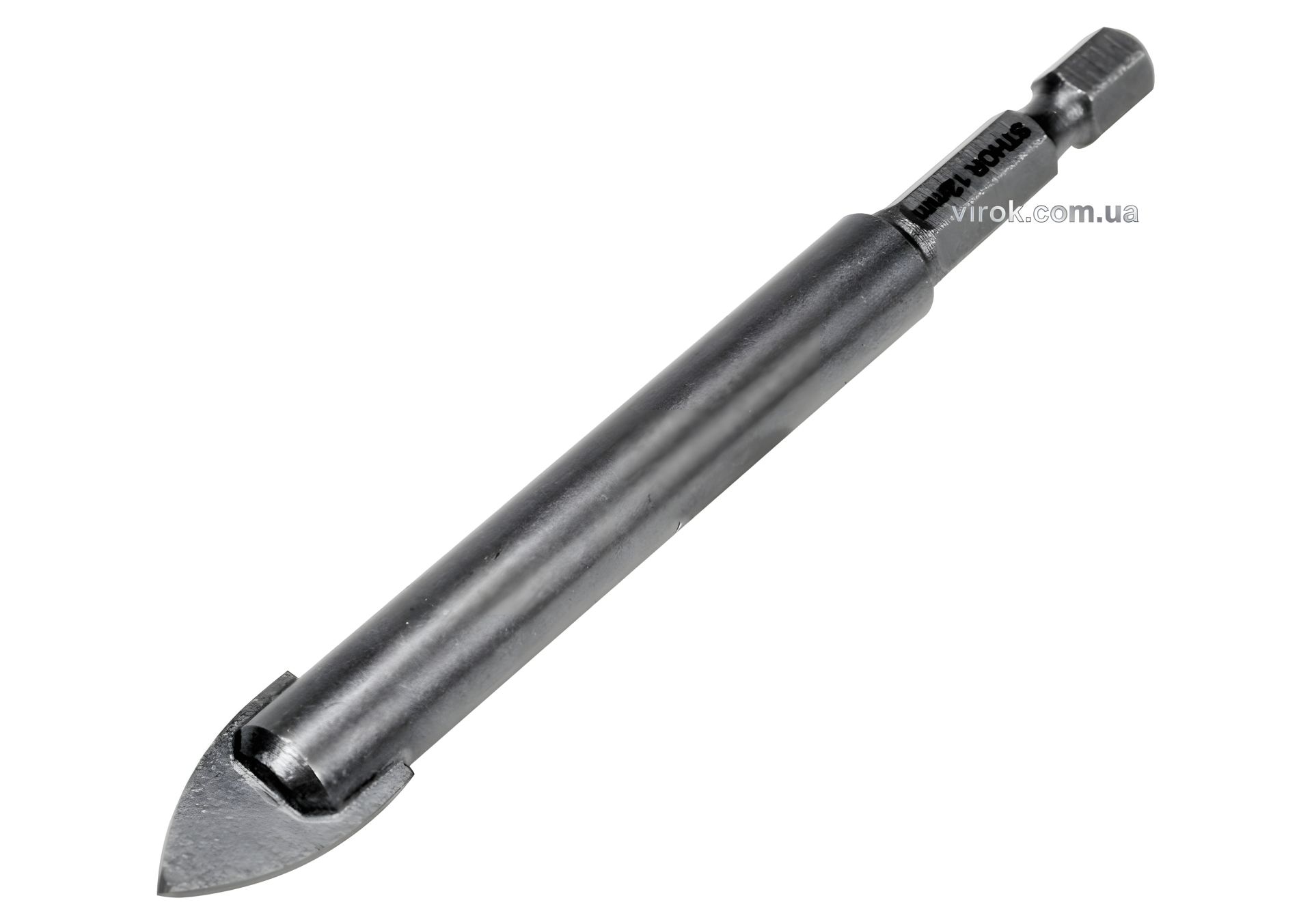 Бур для скла та кераміки STHOR 12 x 100 мм HEX-1/4" YG6X Vorel 21706 Бур для скла та кераміки STHOR 12 x 100 мм HEX-1/4" YG6X Vorel 21706