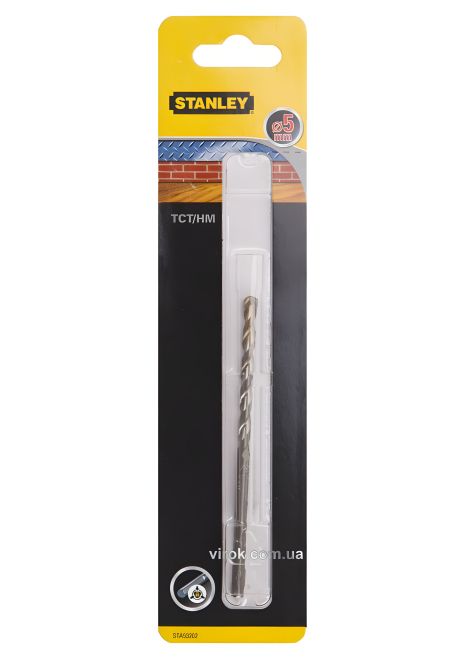 Универсальное сверло по металлу, дереву и кирпичу 5 мм Stanley STA53202-QZ