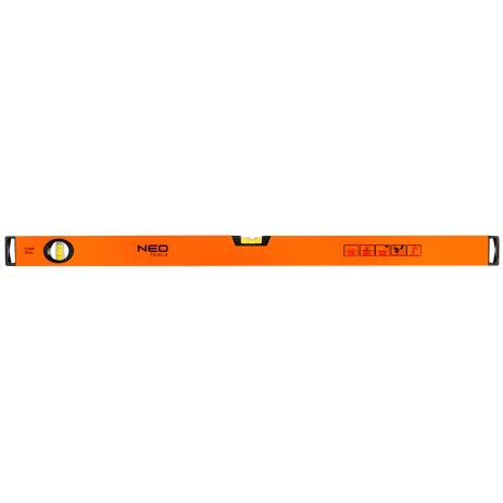 Спиртовий рівень алюмінієвий, 2 флакони, подрібнена нижня поверхня, 80 см NEO 71-083 Спиртовий рівень алюмінієвий, 2 флакони, подрібнена нижня поверхня, 80 см NEO 71-083