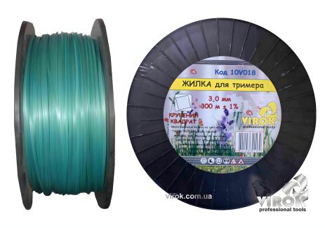 Триммерная леска "Витой КВАДРАТ" TM 3.0 мм x 300 м VIROK 10V018 Триммерная леска "Витой КВАДРАТ" TM 3.0 мм x 300 м VIROK 10V018