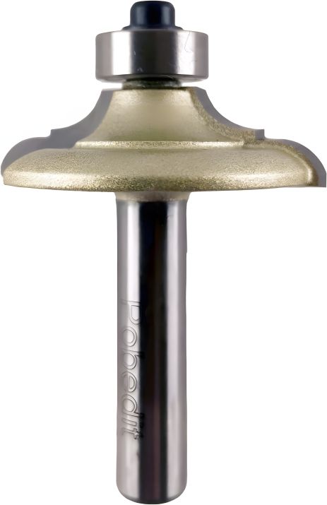 Кромочная калевочная фреза D-37.7 мм, R-6 мм, d-8 мм, Pobedit P-2102-0608 Кромочная калевочная фреза D-37.7 мм, R-6 мм, d-8 мм, Pobedit P-2102-0608