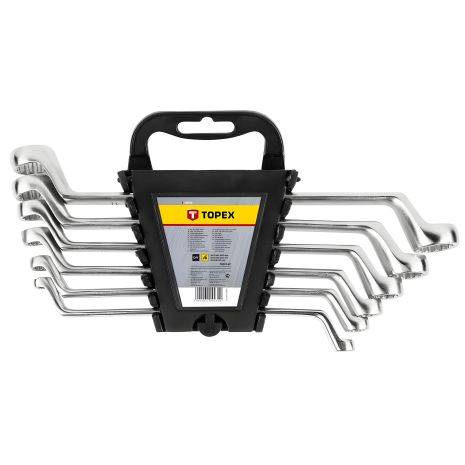 Изогнутые накидные ключи 6 ед., сталь CrV Topex 35D855 Изогнутые накидные ключи 6 ед., сталь CrV Topex 35D855
