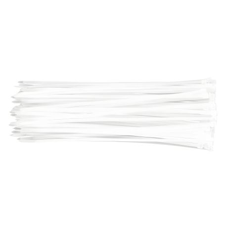 Белые Хомуты 300×4,8 мм Topex 44E979