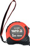 5 м рулетка x 19 мм зі сталевою стрічкою та нейлоновим покриттям Yato YT-71071