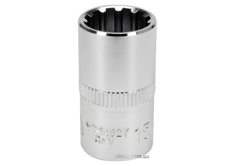 Головка торцева "Spline" квадрат 1/2", M15, 38 мм, CrV [Блістер] YaTo YT-14827