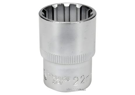 Головка торцевая Spline 1/2", M22, длина 38 мм, CrV, Блистер YaTo YT-14834