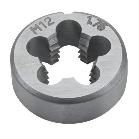 Плашка М12, 25 x 9 мм, вольфрамовая сталь, в пластмассовой коробке, DIN233 Topex 14A312