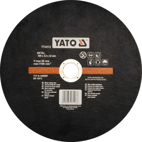 Відрізне коло по металу для монтажної пилки 300х3,2 мм Yato YT-6113 MetalCut