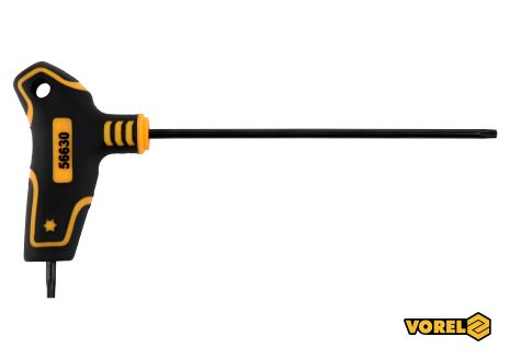 Т-подібний ключ TORX Т10 x 100 x 69 мм Cr-V 6150 Vorel 56630 Т-подібний ключ TORX Т10 x 100 x 69 мм Cr-V 6150 Vorel 56630