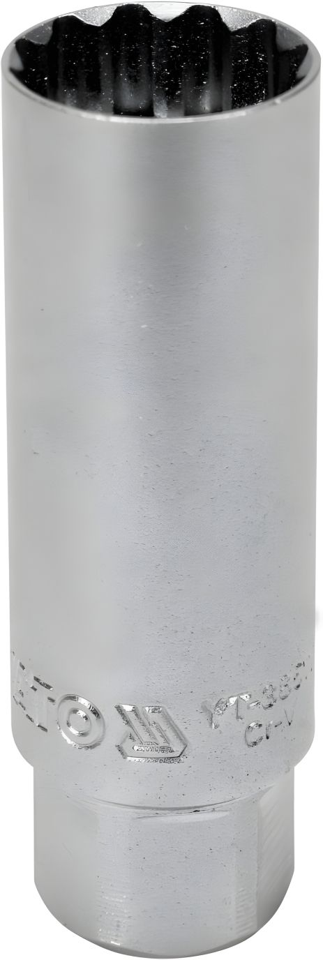 Торцева головка 12-гранна для свічок двигунів 3/8" 16 мм, Yato YT-38511