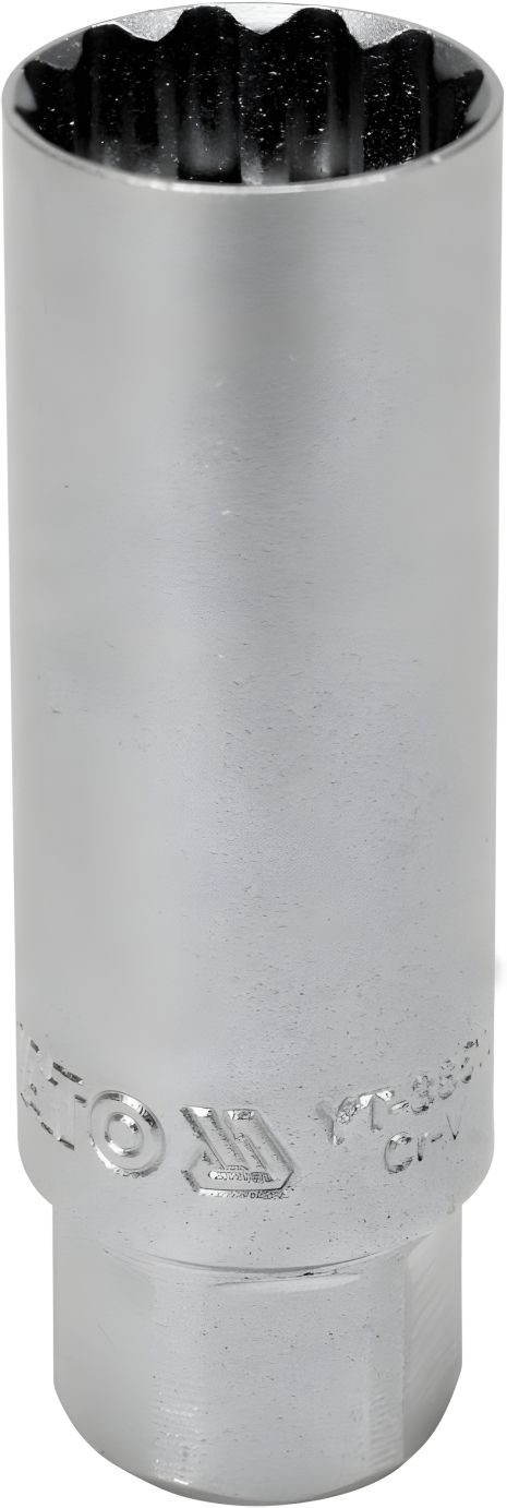 Головка торцевая 12-гранная для свечей двигателей 3/8" 16 мм Yato YT-38511