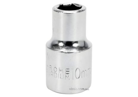 Шестигранная торцевая головка STHOR : квадрат - 1/2", М10, из углеродистой стали Vorel 53332 Шестигранная торцевая головка STHOR : квадрат - 1/2", М10, из углеродистой стали Vorel 53332