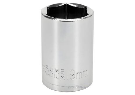 Шестигранна торцева головка M19, квадрат 1/2" STHOR, сталь Vorel 53341