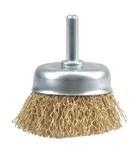 Щітка-крацювання Vorel 06988, ЧАШКА зі стрижнем, 75 мм