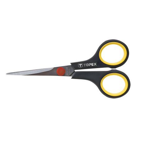 Ножницы 140 мм, прорезиненные ручки, закаленные лезвия из нержавеющей стали Topex 17B714