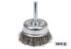 Щетка проволочная нержавеющая 50мм для дрели Yato YT-47497 Щетка проволочная нержавеющая 50мм для дрели Yato YT-47497