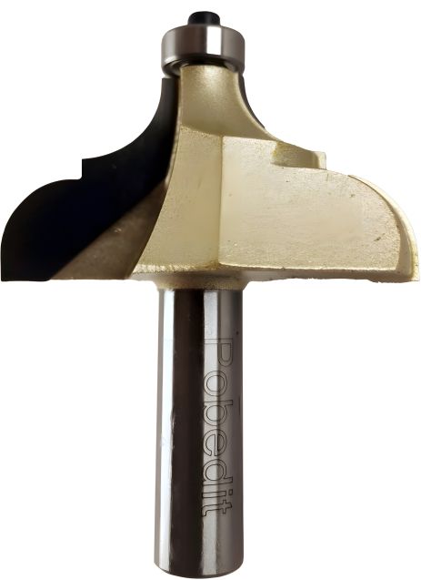 Кромочная фреза калевочная D-60.7 мм, R-12 мм, d-12 мм Pobedit P-2002-12-12