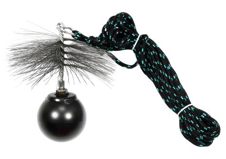 Комплект для прочищення димарів: шнур Ø = 6 мм, l = 10 м; йорж Ø = 200 мм; гиря - 1.8 кг Vorel 73034