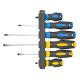 Набор отверток из 6 шт., закалённое намагниченное жало, сталь CrV, двухкомпонентная рукоятка с вешалкой Topex 39D886