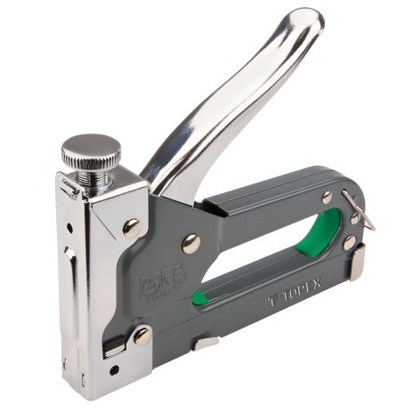 Металлический степлер для скоб G (6-14 мм) с регулировкой силы, Topex 41E908