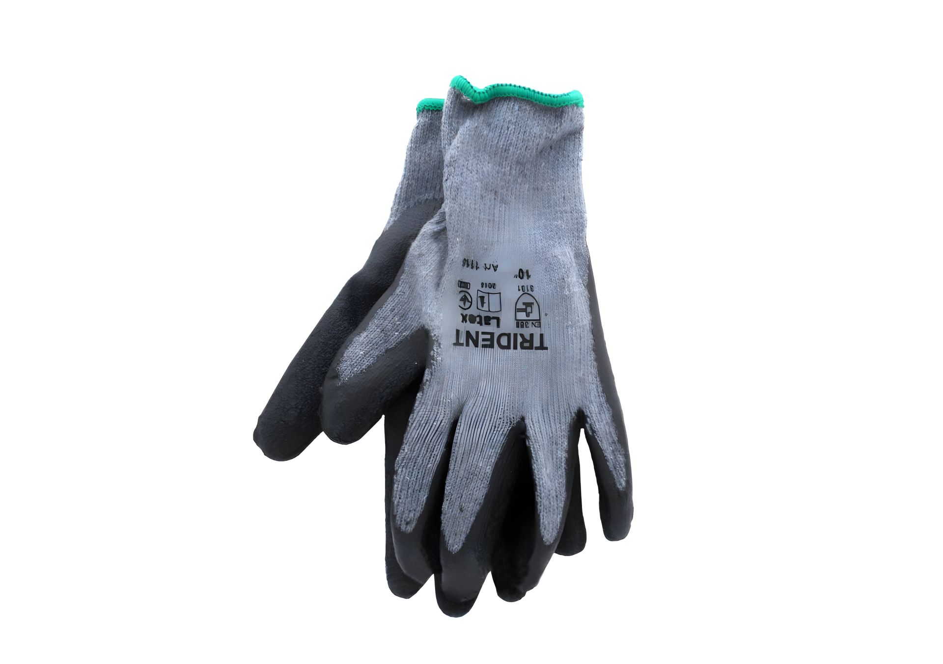TRIDENT сірі трикотажні рукавички бавовняні 10 клас покриті рифленим латексом Virok 83V010 TRIDENT сірі трикотажні рукавички бавовняні 10 клас покриті рифленим латексом Virok 83V010