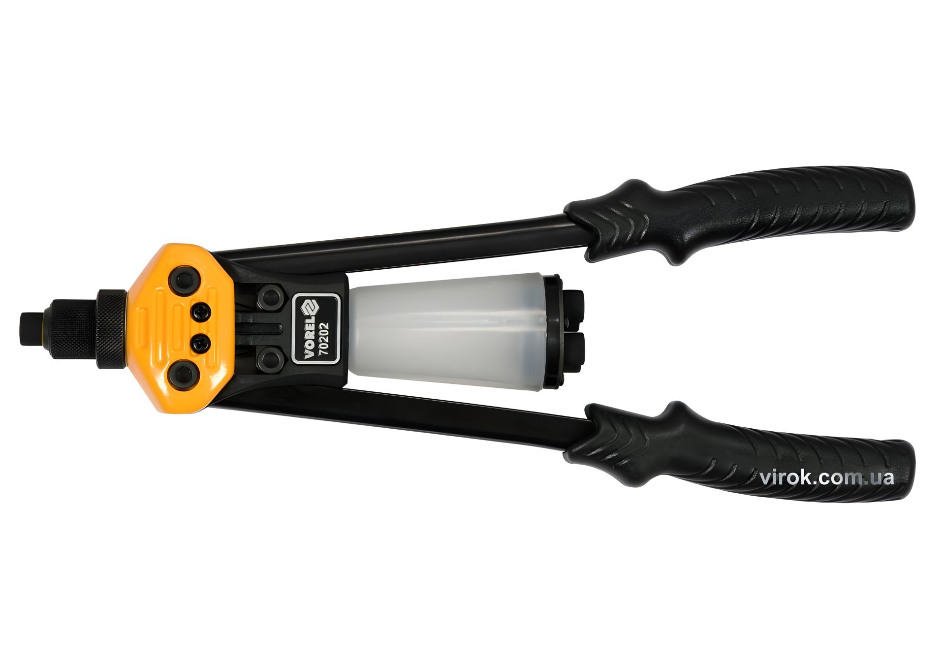 Заклепочник дворучний для заклепок Ø= 2.4, 3.2, 4, 4.8, 6.4 мм 310 мм Vorel 70202, Польща Заклепочник дворучний для заклепок Ø= 2.4, 3.2, 4, 4.8, 6.4 мм 310 мм Vorel 70202, Польща