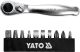Набір викруткових насадок з тріскачкою 1/4" 25 мм 11 шт. Yato YT-14390 Набір викруткових насадок з тріскачкою 1/4" 25 мм 11 шт. Yato YT-14390