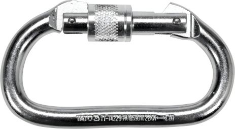 Стальной карабин автофиксирующийся с зазором блокировки 16 мм, 115 x 55 мм Yato YT-74229