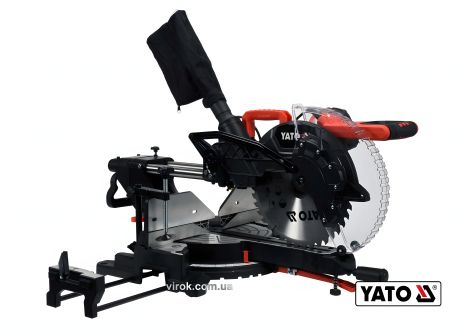 Торцовочная пила с лазером и протяжкой 1.8 кВт, диск 305 x 30 мм YaTo YT-82175 Торцовочная пила с лазером и протяжкой 1.8 кВт, диск 305 x 30 мм YaTo YT-82175