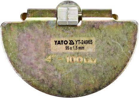 Напівкруглий скребок для очищення каналізації Ø=9.5 см, t=1.5 мм, з оцинкованої сталі, YT-24980 Yato YT-24965 Напівкруглий скребок для очищення каналізації Ø=9.5 см, t=1.5 мм, з оцинкованої сталі, YT-24980 Yato YT-24965