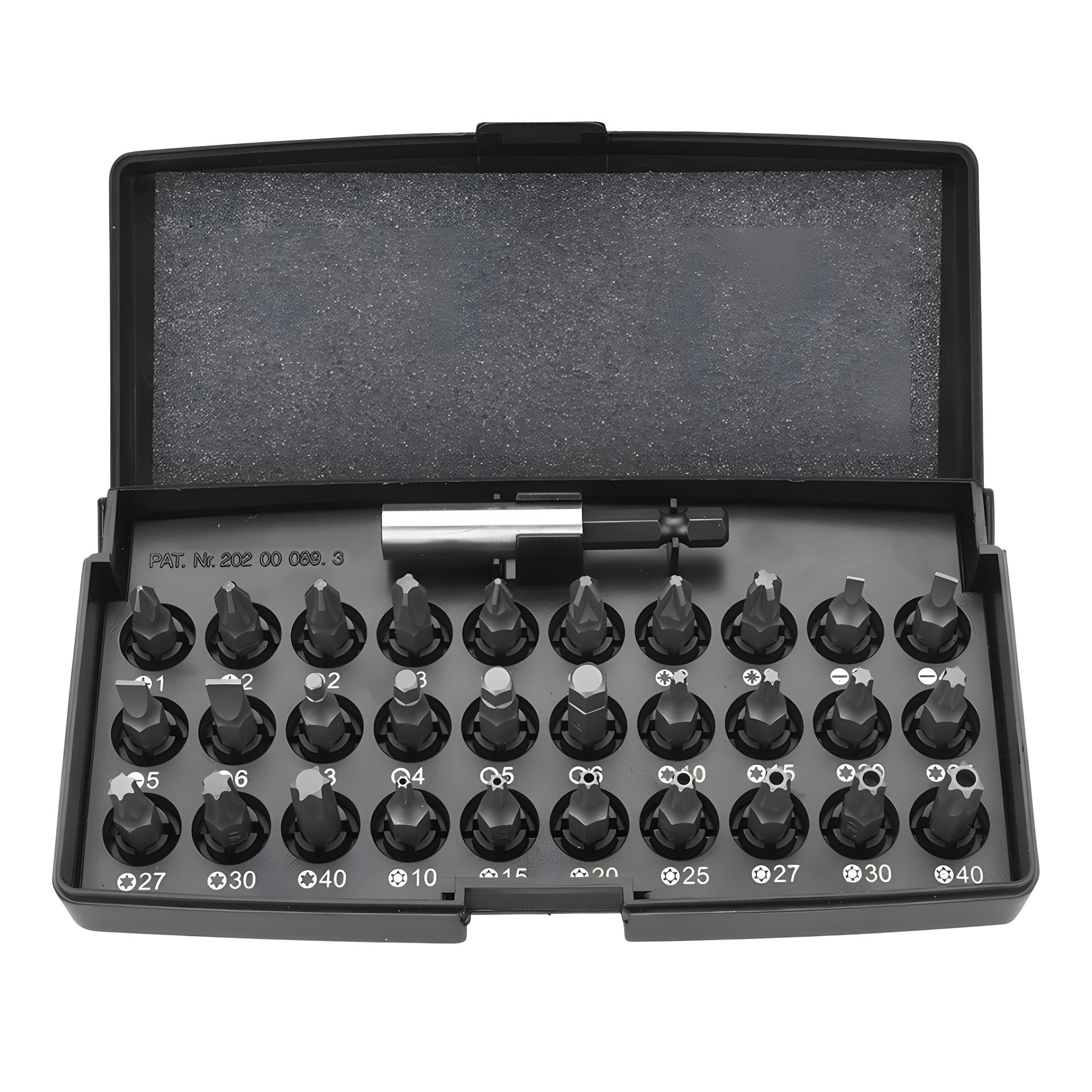 Набір змінних наконечників з рукояткою, 31 шт, рукоятка 1/4, 60 мм NEO 06-103 Набір змінних наконечників з рукояткою, 31 шт, рукоятка 1/4, 60 мм NEO 06-103