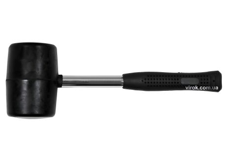 Гумовий молоток Ø76 мм з металевою ручкою, 1100 г, Vorel