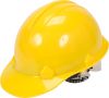 Каска для захисту голови жовта із матеріалу HDPE Vorel 74172