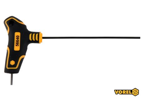 Т-подібний шестигранний ключ HEX 2 x 100 x 69 мм Cr-V 6150 Vorel 56640