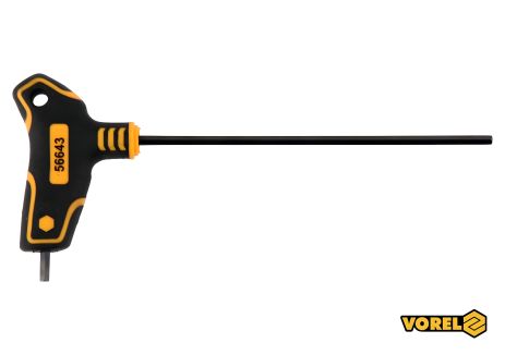 Т-подібний шестигранний ключ HEX 4 x 150 x 89 мм Cr-V 6150 Vorel 56643