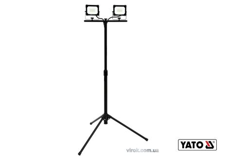 Прожектор із SMD-діодами 2 X 20 Вт 1800 лм на стійці 0.6-1.2 м Yato YT-81815 Прожектор із SMD-діодами 2 X 20 Вт 1800 лм на стійці 0.6-1.2 м Yato YT-81815