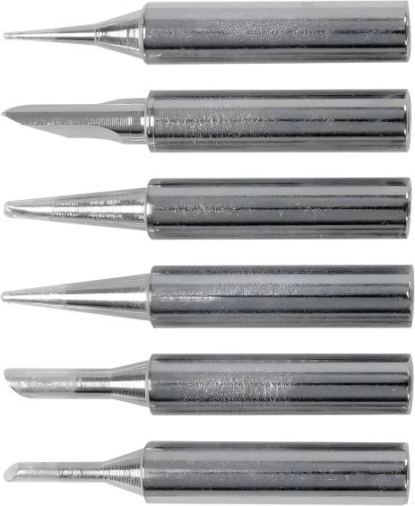 Жала для паяльників різної форми типу 900М, тримач Ø= 4,5/6 мм, 6 шт комплект Yato YT-82525