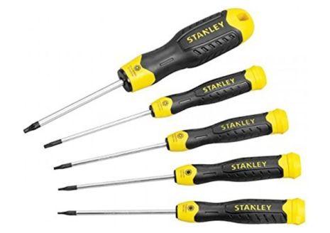 Набір викруток Cushion Grip TORX Т5, Т6, Т8, Т10, Т15, 5 шт. Stanley STHT2-65155