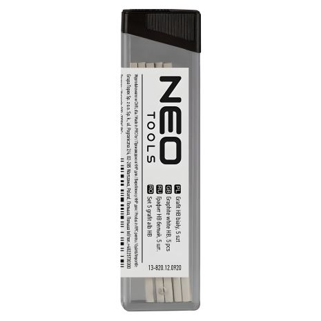 Графит HB белый (до 13-810,13-815), 5 шт. NEO 13-820