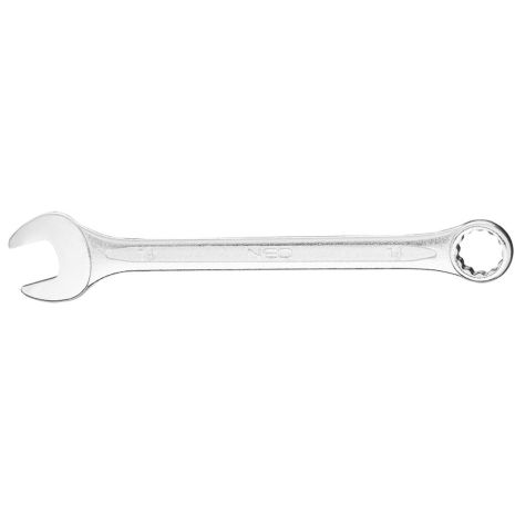 Ключ комбінований 14 мм, сталь CrV, DIN3113, перештампований, сатинований, полірована головка, вигнута під кутом 15 ° NEO 09-714