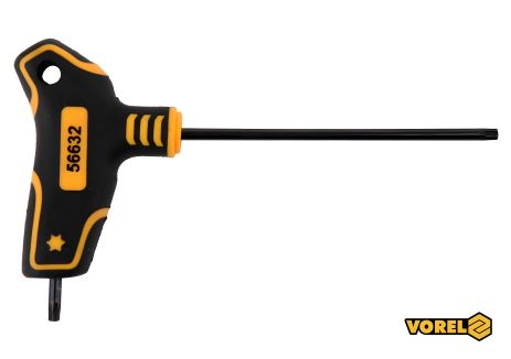 TORX Т-подібний ключ Т20 x 100 x 72 мм Cr-V 6150 Vorel 56632